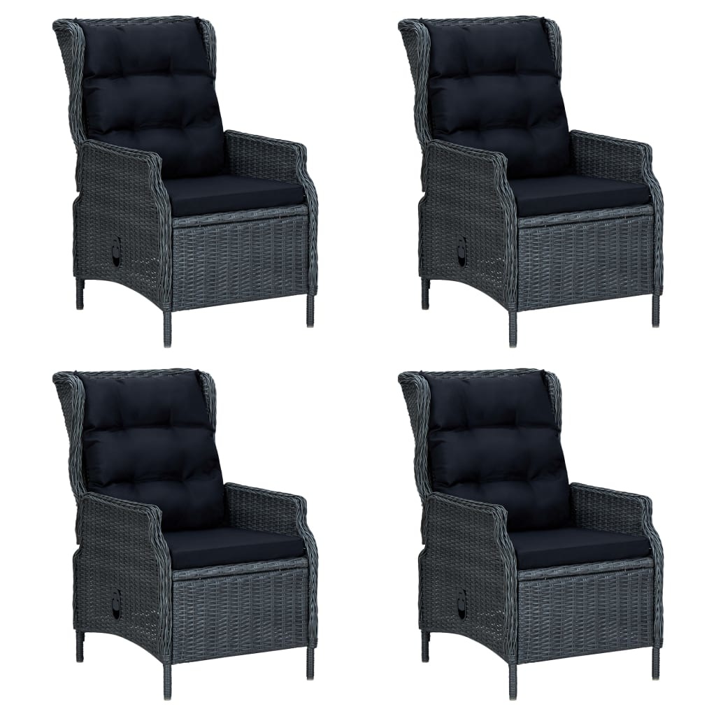 VidaXL 7-delige Tuinset donkergrijs