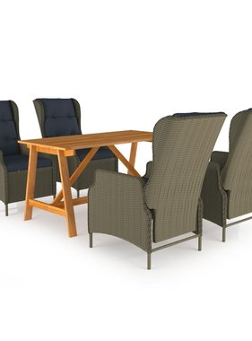 VidaXL 5-delige Tuinset bruin