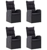 VidaXL 5-delige Tuinset zwart