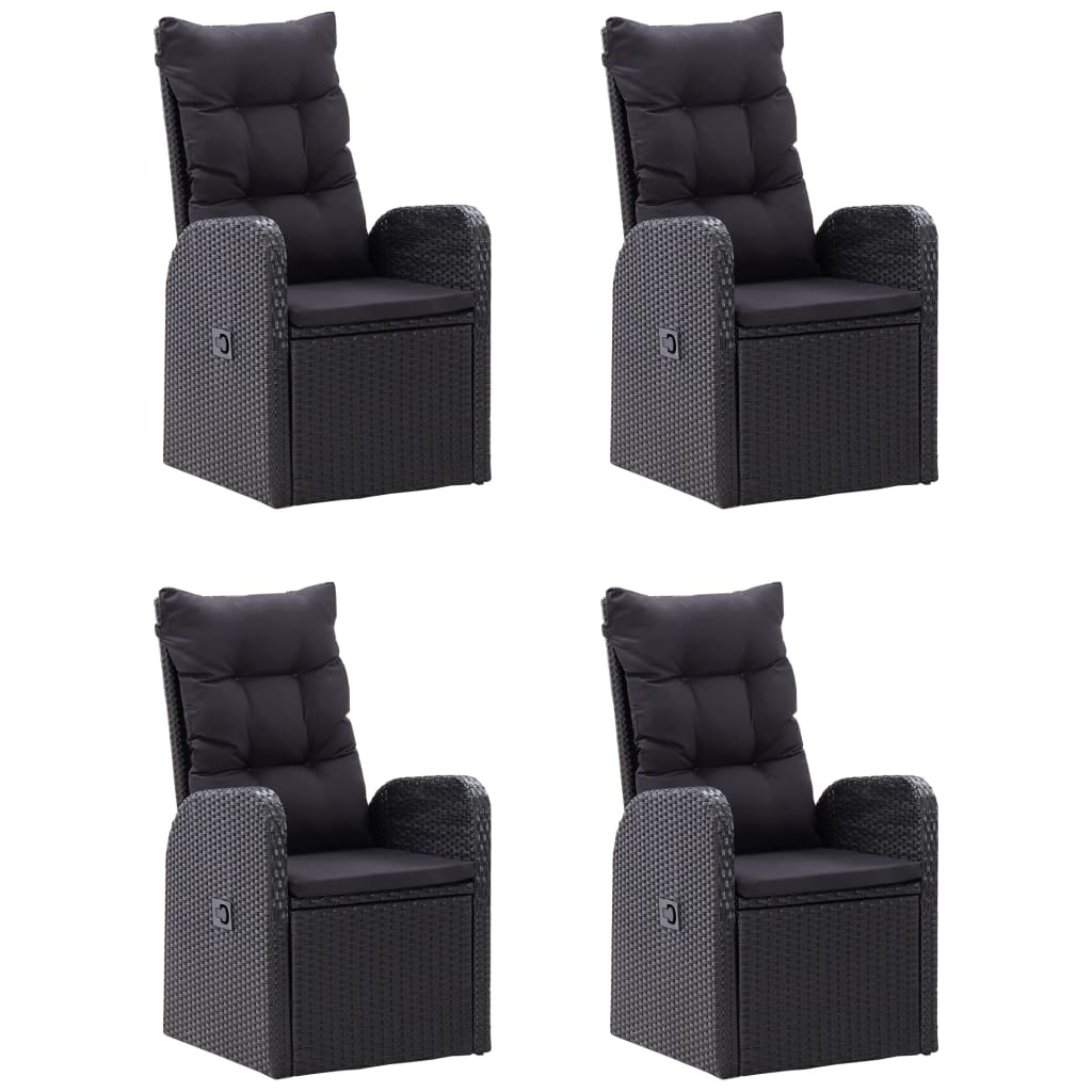 VidaXL 5-delige Tuinset zwart