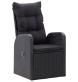VidaXL 5-delige Tuinset zwart