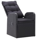 VidaXL 5-delige Tuinset zwart