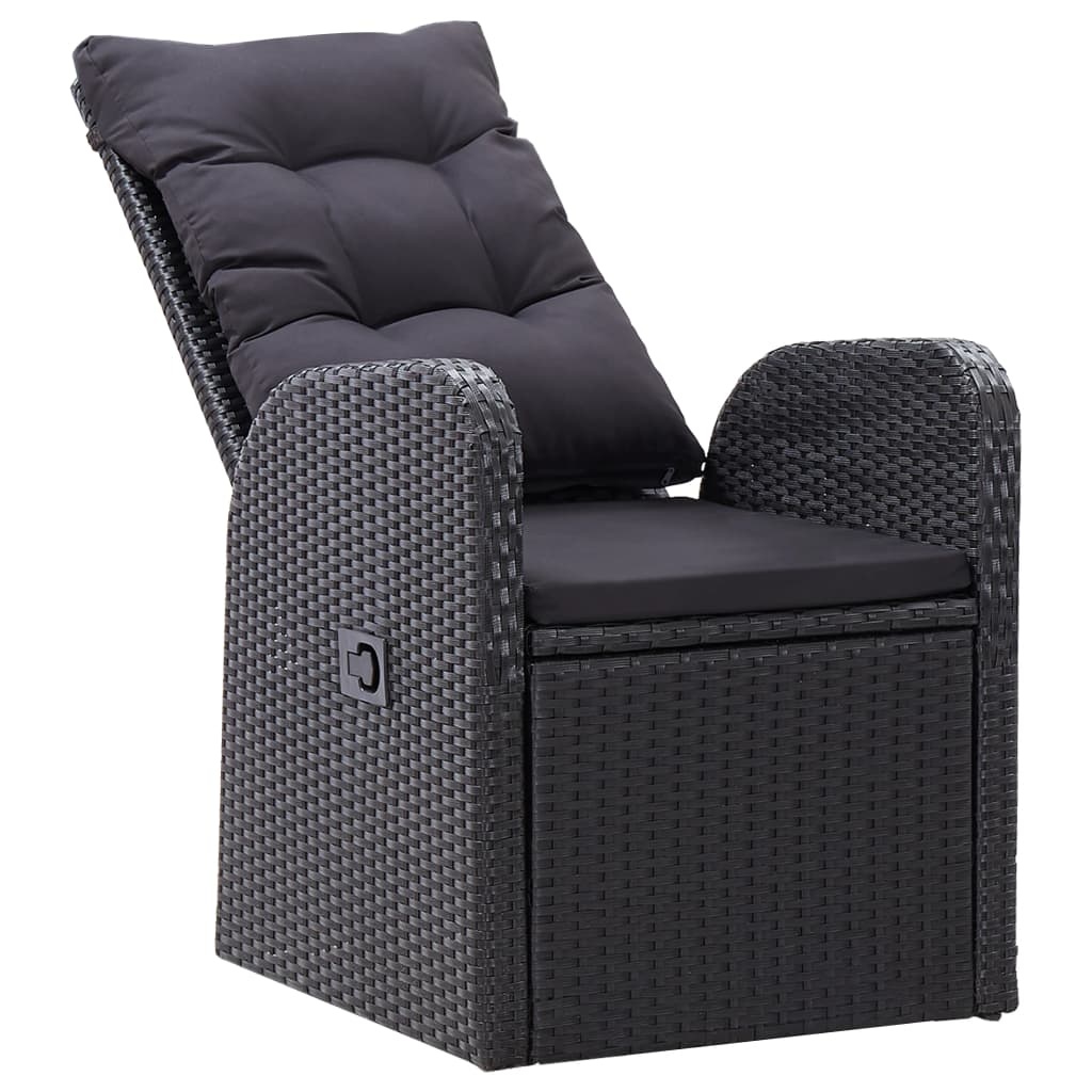 VidaXL 5-delige Tuinset zwart