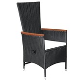 VidaXL 5-delige Tuinset zwart