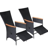 VidaXL 5-delige Tuinset zwart