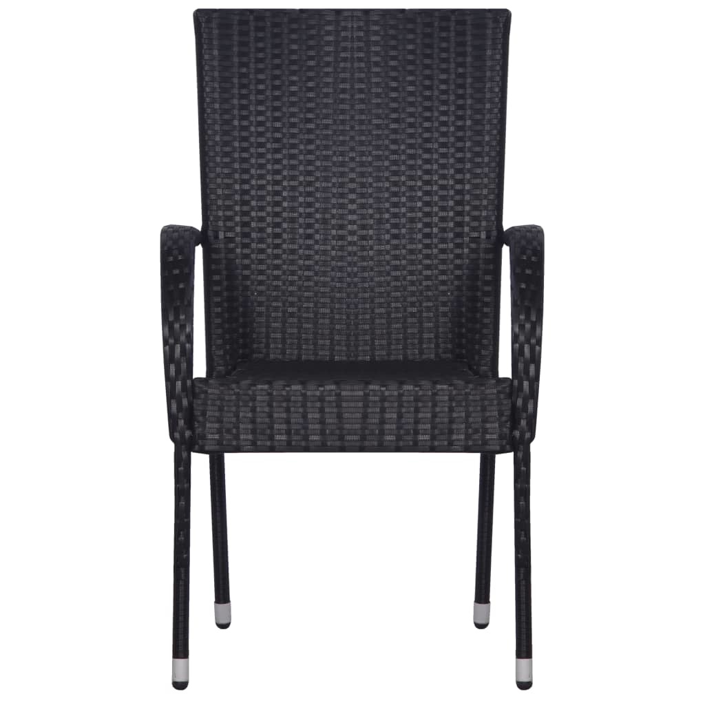 VidaXL 5-delige Tuinset zwart