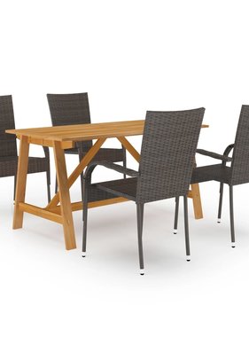 VidaXL 5-delige Tuinset bruin