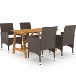 VidaXL 5-delige Tuinset bruin