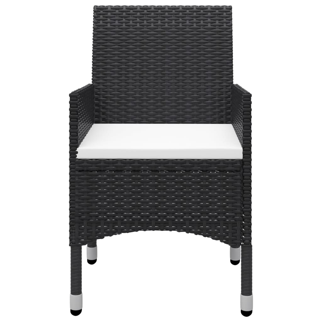 VidaXL 5-delige Tuinset zwart