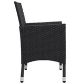 VidaXL 5-delige Tuinset zwart