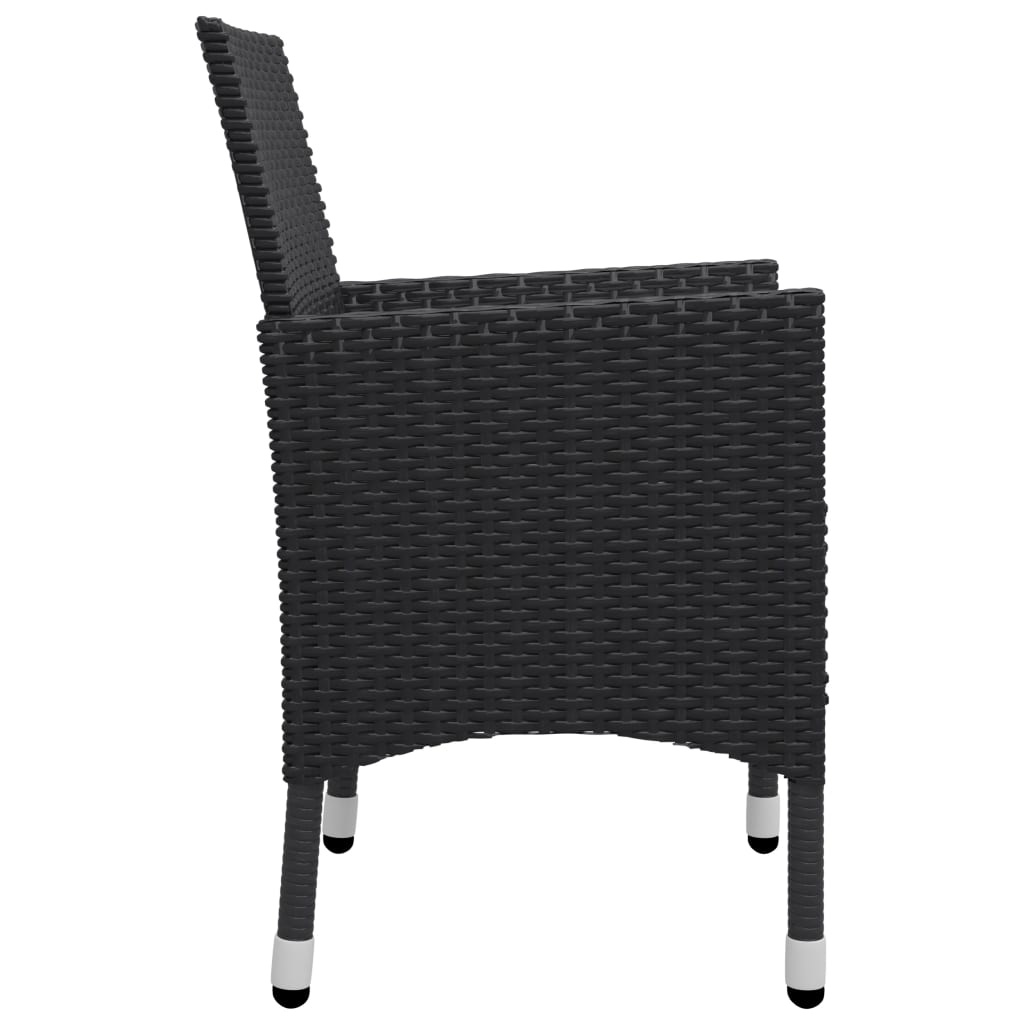 VidaXL 5-delige Tuinset zwart
