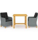 VidaXL 3-delige Tuinset lichtgrijs