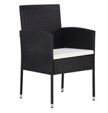 VidaXL 3-delige Tuinset zwart