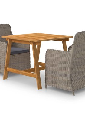 VidaXL 3-delige Tuinset bruin