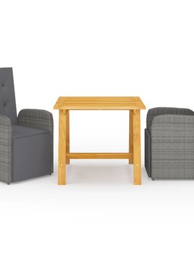 VidaXL 3-delige Tuinset grijs