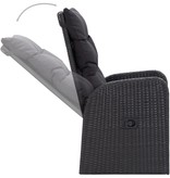VidaXL 3-delige Tuinset zwart