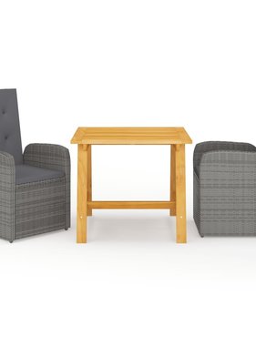 VidaXL 3-delige Tuinset grijs