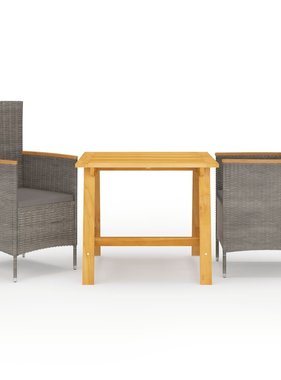 VidaXL 3-delige Tuinset grijs