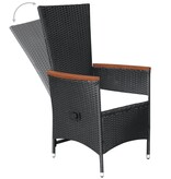 VidaXL 3-delige Tuinset zwart