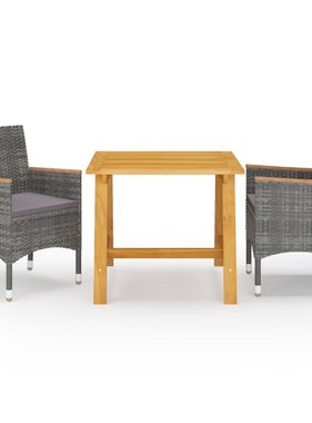 VidaXL 3-delige Tuinset grijs