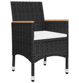 VidaXL 3-delige Tuinset zwart