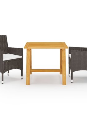 VidaXL 3-delige Tuinset bruin