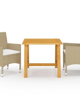 VidaXL 3-delige Tuinset beige