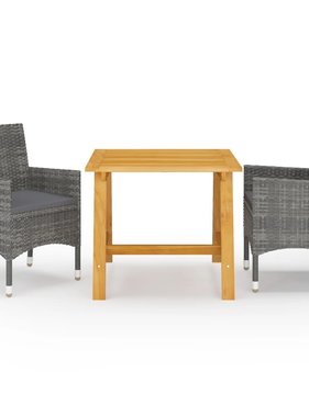 VidaXL 3-delige Tuinset grijs