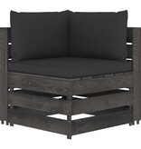 VidaXL 12-delige Loungeset met kussens grijs geïmpregneerd hout