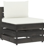 VidaXL 8-delige Loungeset met kussens grijs geïmpregneerd hout