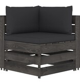 VidaXL 7-delige Loungeset met kussens grijs geïmpregneerd hout