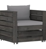 VidaXL 7-delige Loungeset met kussens grijs geïmpregneerd hout