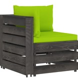 VidaXL 6-delige Loungeset met kussens grijs geïmpregneerd hout