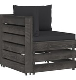 VidaXL 12-delige Loungeset met kussens grijs geïmpregneerd hout