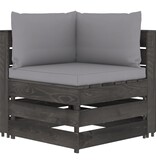 VidaXL 12-delige Loungeset met kussens grijs geïmpregneerd hout