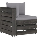 VidaXL 12-delige Loungeset met kussens grijs geïmpregneerd hout