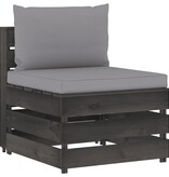 VidaXL 12-delige Loungeset met kussens grijs geïmpregneerd hout