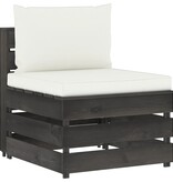 VidaXL 9-delige Loungeset met kussens grijs geïmpregneerd hout
