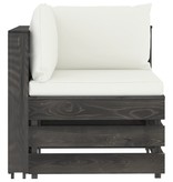 VidaXL 7-delige Loungeset met kussens grijs geïmpregneerd hout