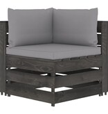 VidaXL 7-delige Loungeset met kussens grijs geïmpregneerd hout