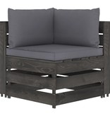 VidaXL 7-delige Loungeset met kussens grijs geïmpregneerd hout