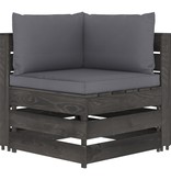 VidaXL 7-delige Loungeset met kussens grijs geïmpregneerd hout