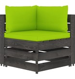 VidaXL 6-delige Loungeset met kussens grijs geïmpregneerd hout