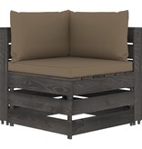 VidaXL 6-delige Loungeset met kussens grijs geïmpregneerd hout