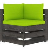 VidaXL 6-delige Loungeset met kussens grijs geïmpregneerd hout