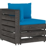 VidaXL 6-delige Loungeset met kussens grijs geïmpregneerd hout