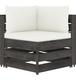 VidaXL 6-delige Loungeset met kussens grijs geïmpregneerd hout