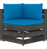 VidaXL 6-delige Loungeset met kussens grijs geïmpregneerd hout