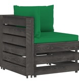 VidaXL 6-delige Loungeset met kussens grijs geïmpregneerd hout