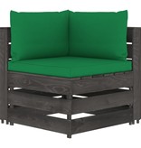 VidaXL 5-delige Loungeset met kussens grijs geïmpregneerd hout